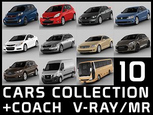 10 cars collection + coach