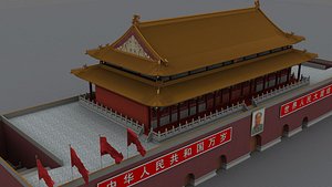 tiananmen gate 3d model