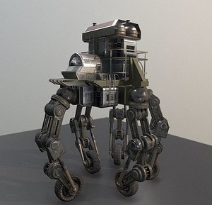 3D futuristic building vehicle