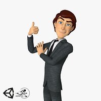 Real-Time Handsome Guy Cartoon Man Rigged