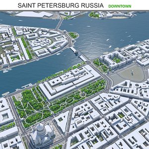 Saint Petersburg Downtown Russia 3D model