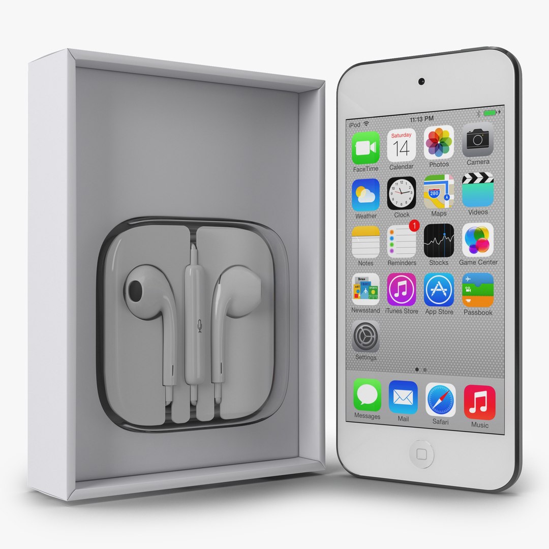 iPod Touch Blue 3D Models Set 3D model preview