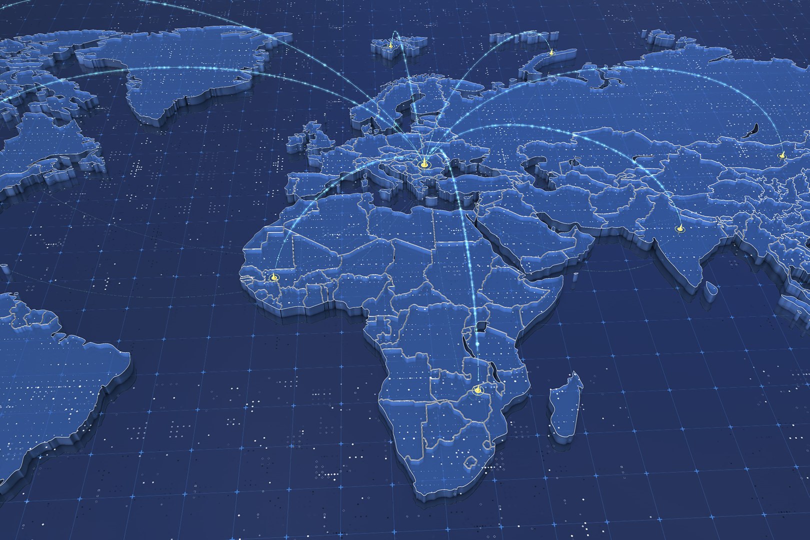Globalization World Map Animated 3D - TurboSquid 1962971