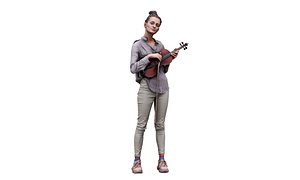 Cleaned 3D scan Waja Violinist 3D