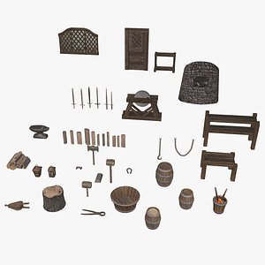 Blacksmith tools 3D model