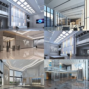 3D Office lobby Collection 02