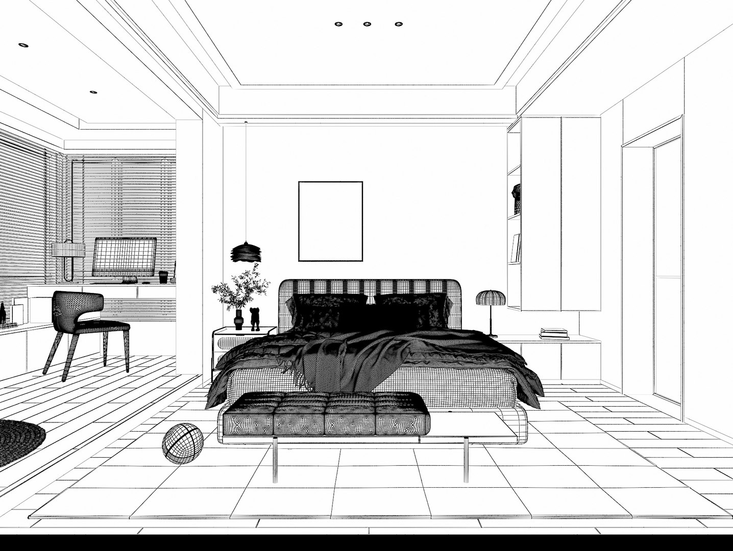 Modern Bedroom 3d Model Turbosquid 2235639