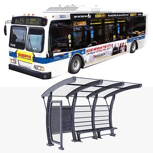 Bus and Bus Stop Collection