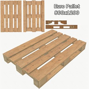 3d euro pallet type 1