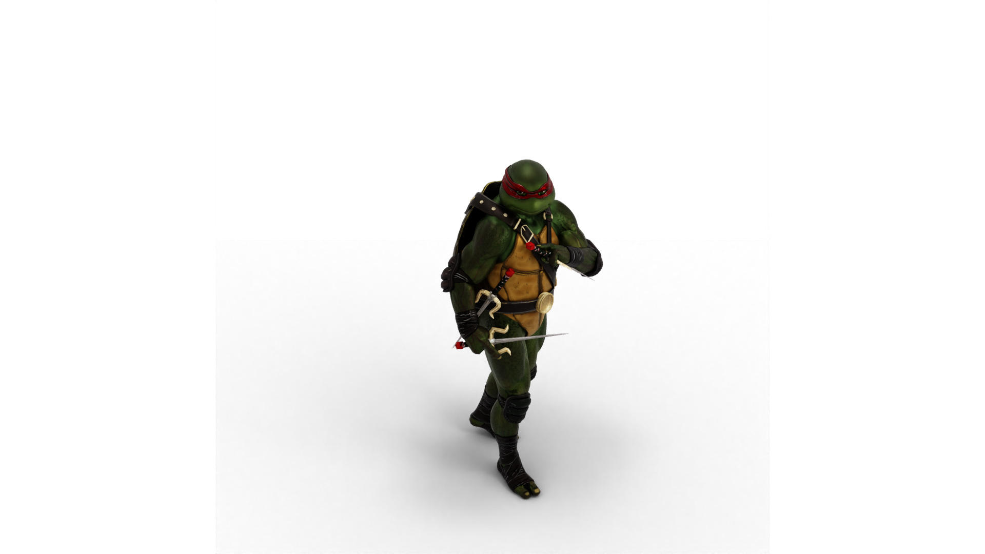 3D model Raphael Teenage Mutant Ninja Turtle VR / AR / low-poly