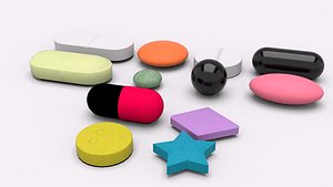 3D model Simple pills pack