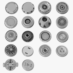 3D model circular kitbash