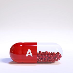 3D model VITAMIN A Medical Capsule