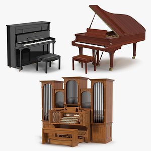 Keyboard Instruments 3D Models Collection