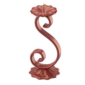 3d flower shaped candleholder model