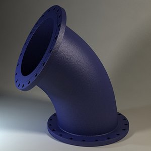 3d flanged bend socket 24 model