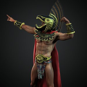 3D Eagle Aztec Warrior