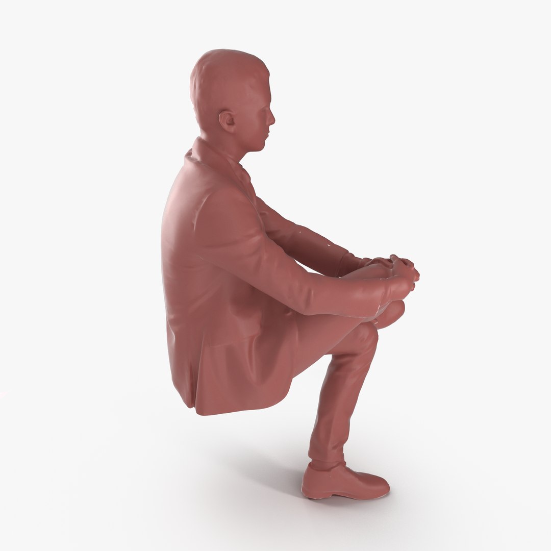 Businessman sitting foot human body 3D - TurboSquid 1151326