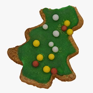 christmas tree gingerbread cookie 3D model