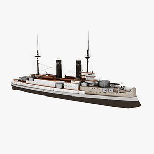 3D Russian battleship Slava