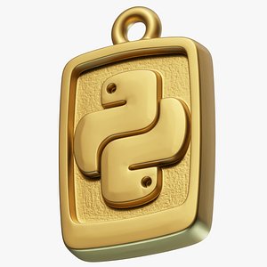 Tech Python Jewelry Charm 3D model