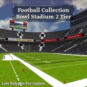 football bowl 2 tier 3d model