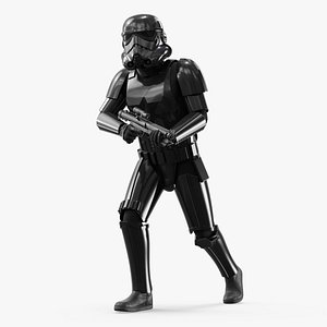3D model Star Wars Shadow Trooper Running with Blaster