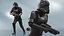 3D model Star Wars Shadow Trooper Running with Blaster