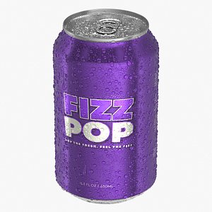 Standard Soda Can With Droplets 330ml V2