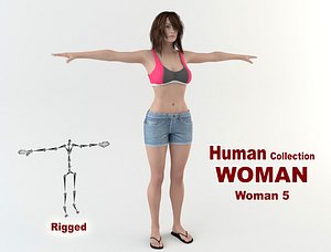 young woman 3D model