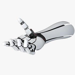 3D robot hand arm rigging model