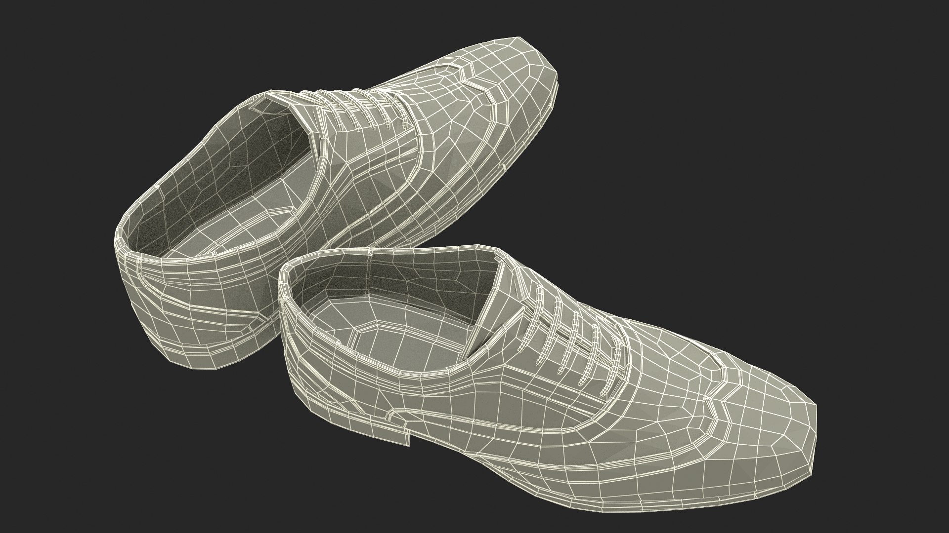 3D Classic Mens Wingtip Shoes - TurboSquid 2190601