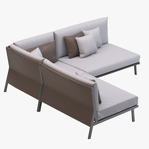 Kettal Vieques Corner and Central Sofa