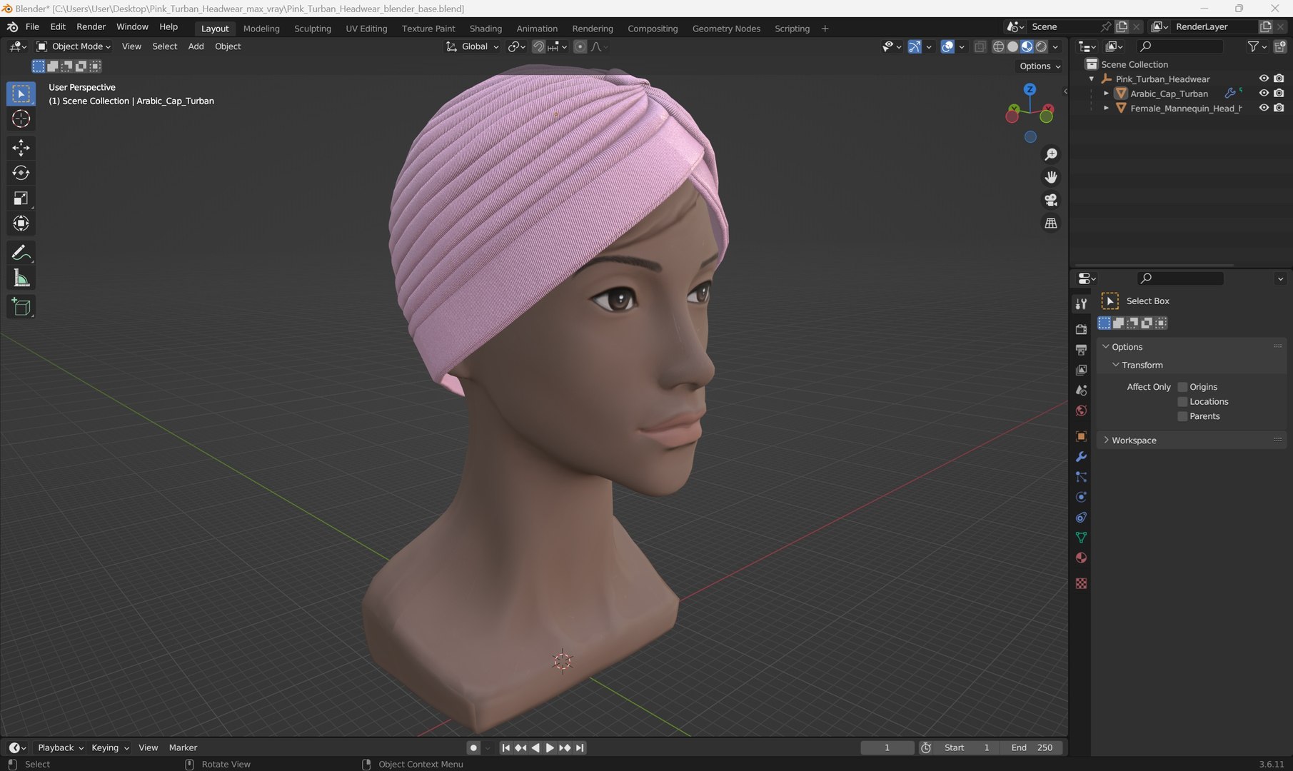 3D Pink Turban Headwear https://p.turbosquid.com/ts-thumb/0K/EHn3LG/FJ/pink_turban_headwear_1001/jpg/1744086599/1920x1080/fit_q87/f18bd9a8b4283fef40fa26980c5ddf9014460631/pink_turban_headwear_1001.jpg