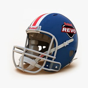 3d model riddell football helmet