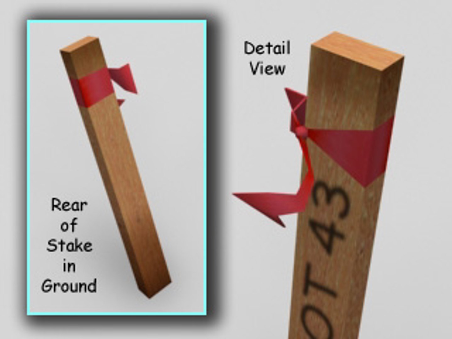 3d Construction Stake Model