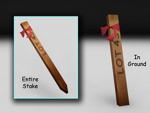 3d construction stake model