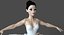 Personagem manipulado de bailarina de cisne branco