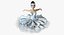 Personagem manipulado de bailarina de cisne branco