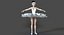 Personagem manipulado de bailarina de cisne branco