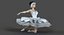 Personagem manipulado de bailarina de cisne branco