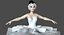 Personagem manipulado de bailarina de cisne branco