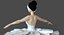 Personagem manipulado de bailarina de cisne branco