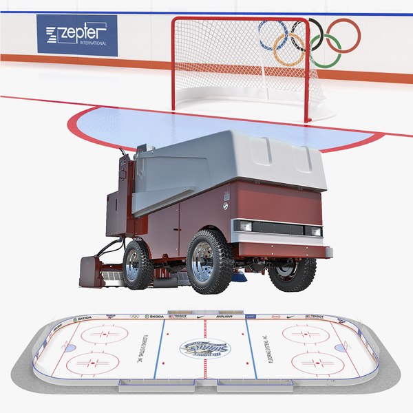 ice hockey rink resurfacing 3D model