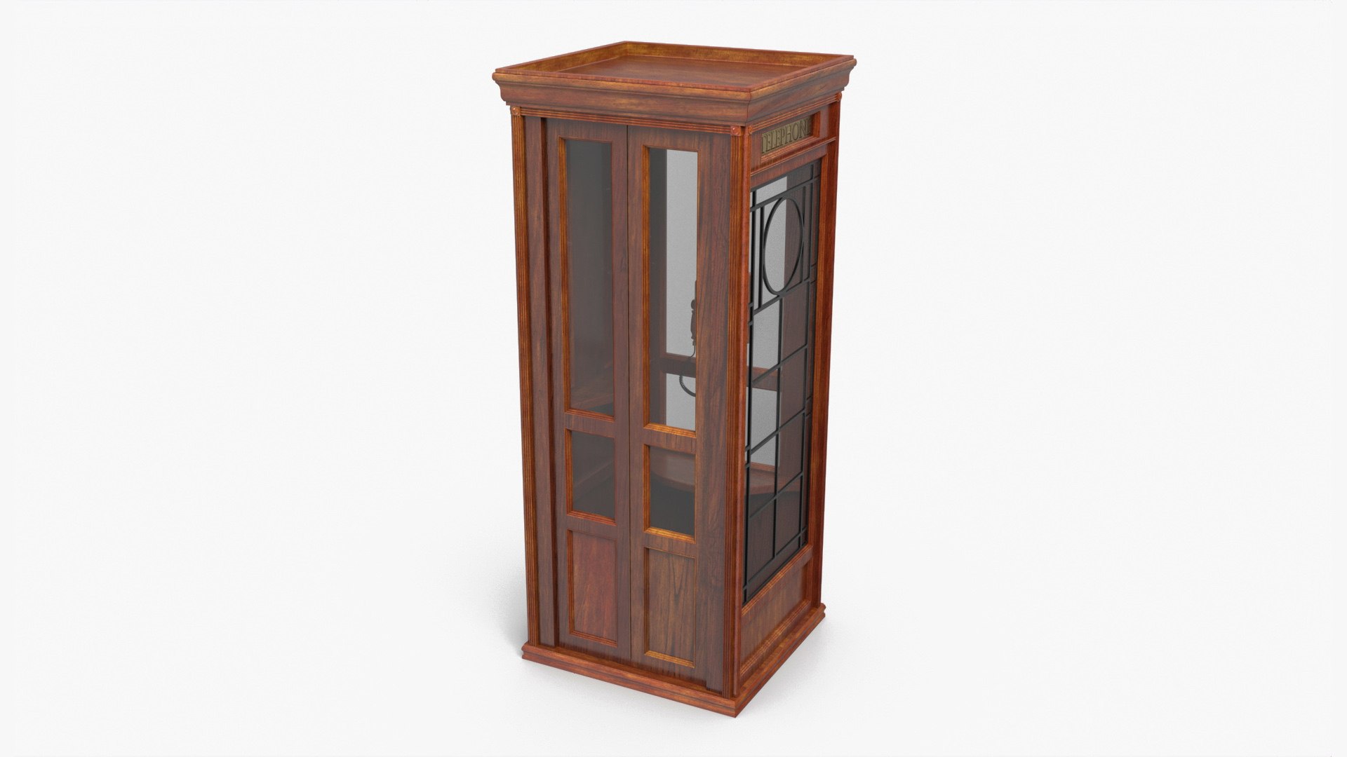 Vintage Wooden Telephone Booth 3D Model - TurboSquid 2300482