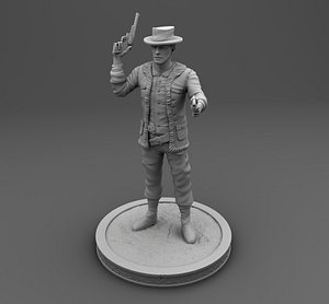 3D Young cowboy model