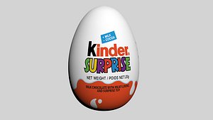 3d model kinder surprise egg