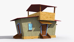 3D model cartoon house