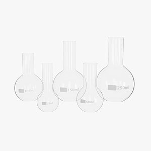 flat flasks 5 - 3D model