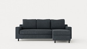 Razon Divan Bed Sofa Right Dark Gray